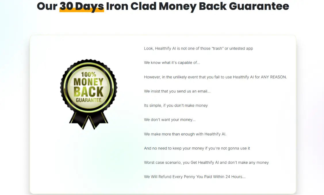 Money Back Guarantee