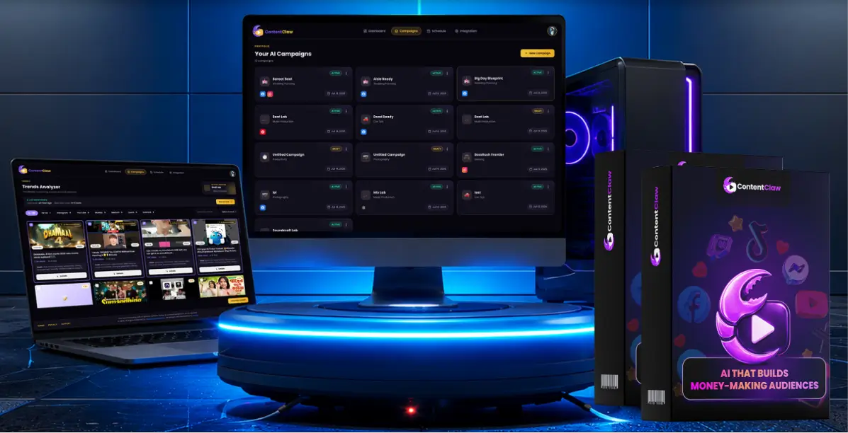 ContentClaw review — dashboard overview