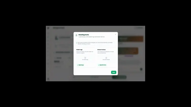 WellNest AI branding customization screen